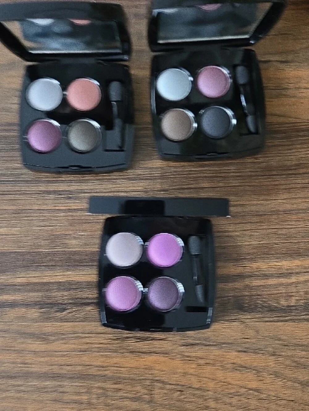 Set Of 3 Full Size Monograph Eyeshadow Quad - Pink & Purple Palette
